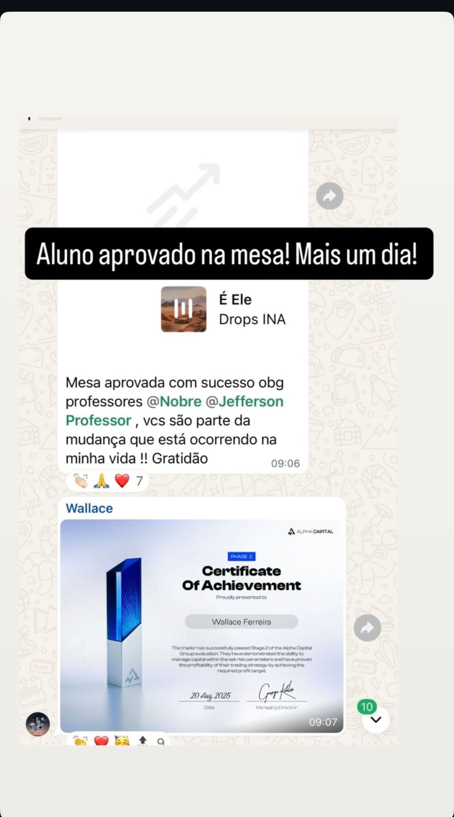 Aluno aprovado 8